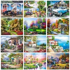 Сельский дом пейзаж 5D Diy Алмазная картина Алмазная вышивка крестиком горный хрусталь картина мозаика украшение дома TT973