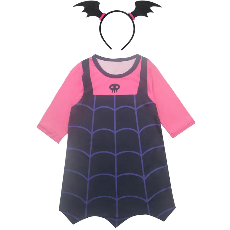 I-2 Vampirina/платье для девочек на Хэллоуин; Детский карнавальный Рождественский костюм вампира; детская одежда для дня рождения; летняя одежда; аксессуары - Цвет: I-2