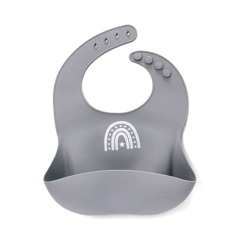 

Baby Food Grade Silicone BPA Free Waterproof Bibs Infants Adjustable Drooling Burp Newborn Toddler Feeding Tableware