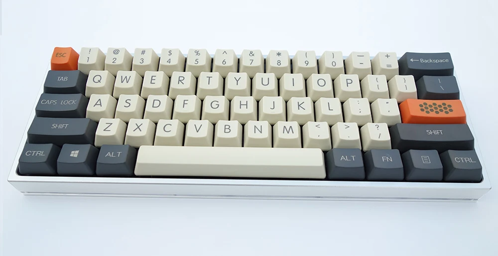Kit2 GH60 клавиатура DIY анодированный алюминиевый чехол боковой блеск через корпус тяжелый чехол QMK программа для 60% механическая клавиатура - Цвет: Kit2