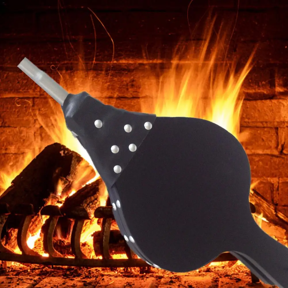 Античная большая черная деревянная воздуходувка сильфонный камин деревянный