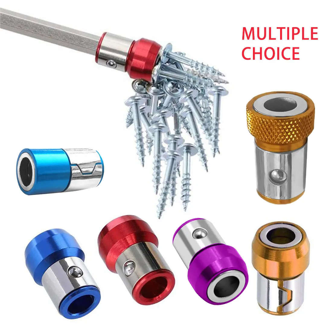 

Universal Magnetic Ring 1/4" Magnetic Ring with Metal Screwdriver Bit Shank Anti-Corrosion Drill Bit Magnetic Ring Powerful Ring