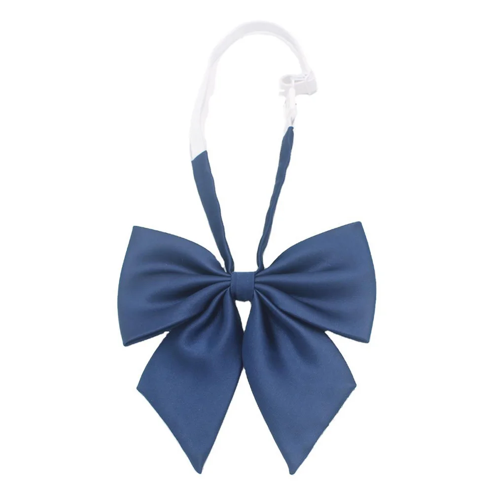 

6 Color Solid Women's Bow Tie Casual Bowknot Daily Bowtie Ladies Polyester Butterfly Carvat Jk School Accessoriess