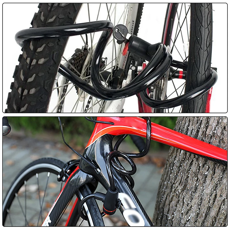 

Bicycle Lock Anti-theft Chain Wire Lock For Bike Cycling Accessories Steel Cable Locks Electric Bicycle Equipment Security Lock