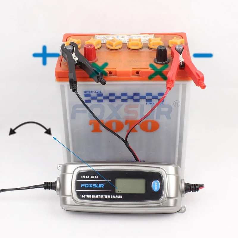 12 В 4A 6 в 1A 11 stage Smart Battery Charger EFB GEL AGM WET автомобильное зарядное устройство с ЖК