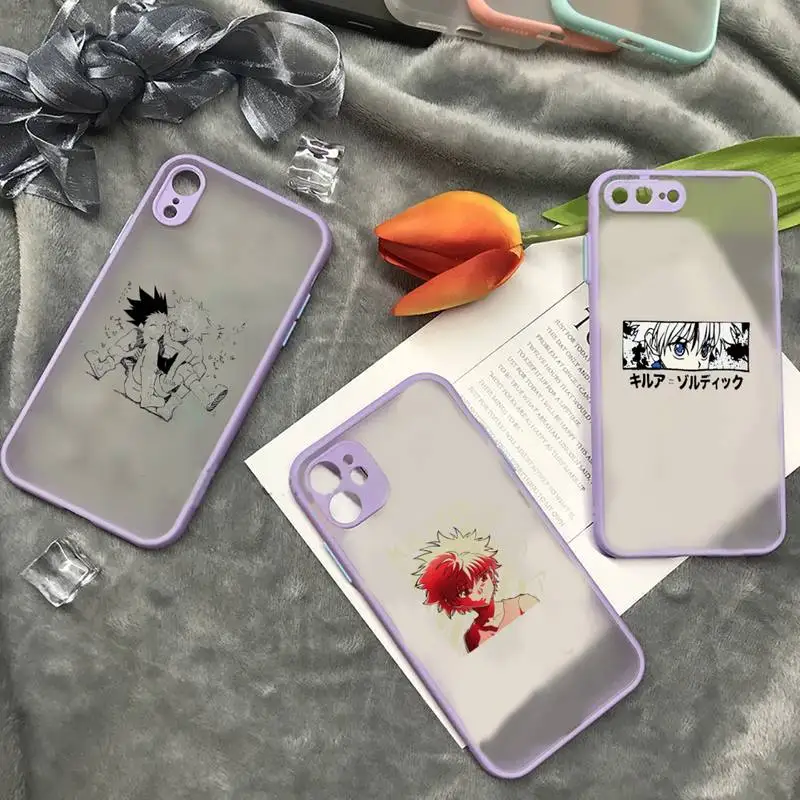

hunter x hunter anime Phone Case matte transparent For iphone 7 8 11 12 plus mini x xs xr pro max cover