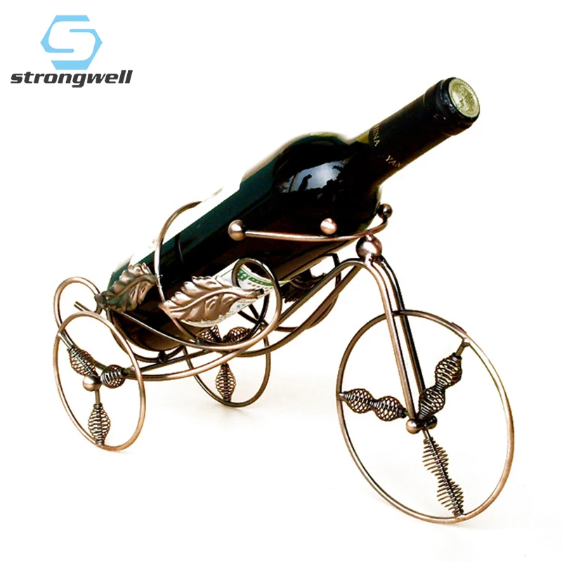 Strongwell Европейская железная Весенняя трехколесная Винная стойка из металла