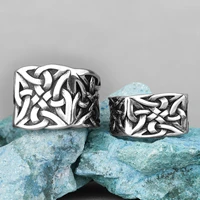 retro viking knot stainless steel mens rings punk simple for lovers couple boyfriend biker jewelry creativity gift wholesale