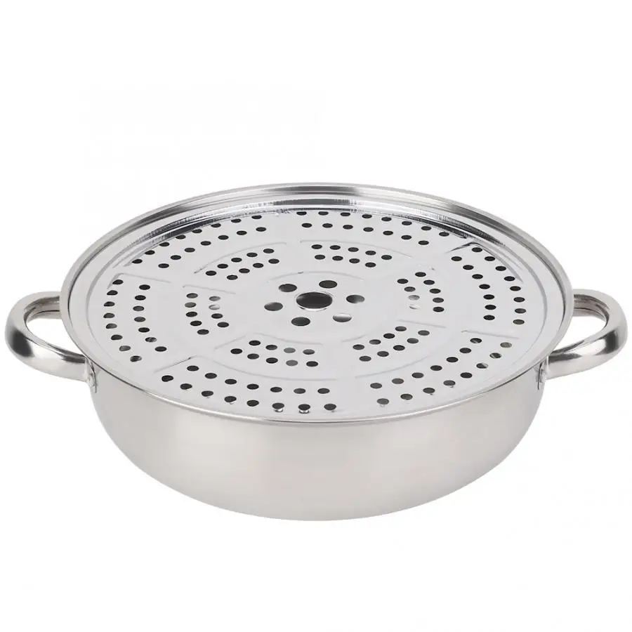 28 см Нержавеющая сталь один Слои для готовки термостойкая тушеного мяса с Еда