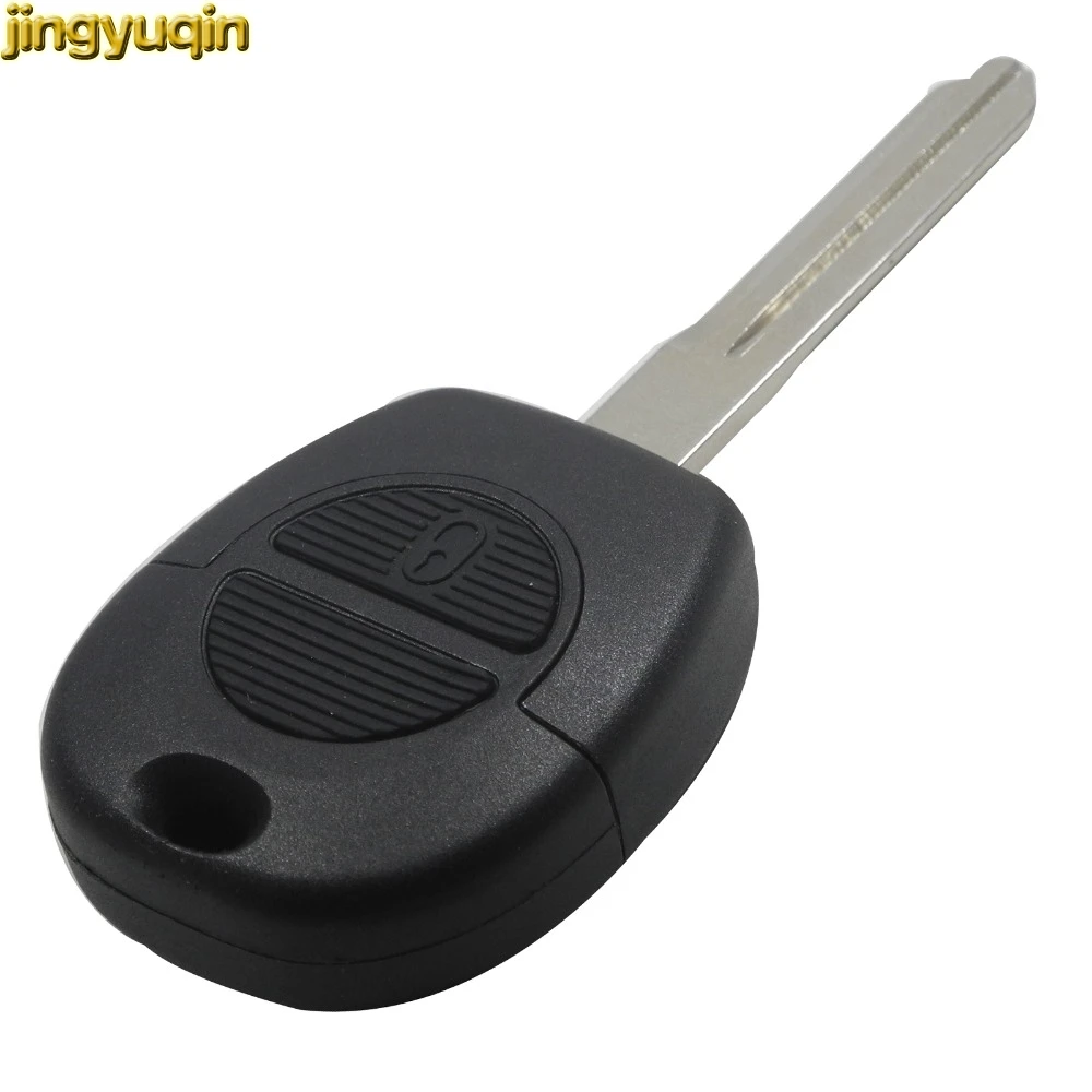 

Jingyuqin 10PCS/LOT 2 Button Remote Flip Fob Car Key Shell For Nissan Micra Almera Primera X-Trail Replacement Uncut Blade Key