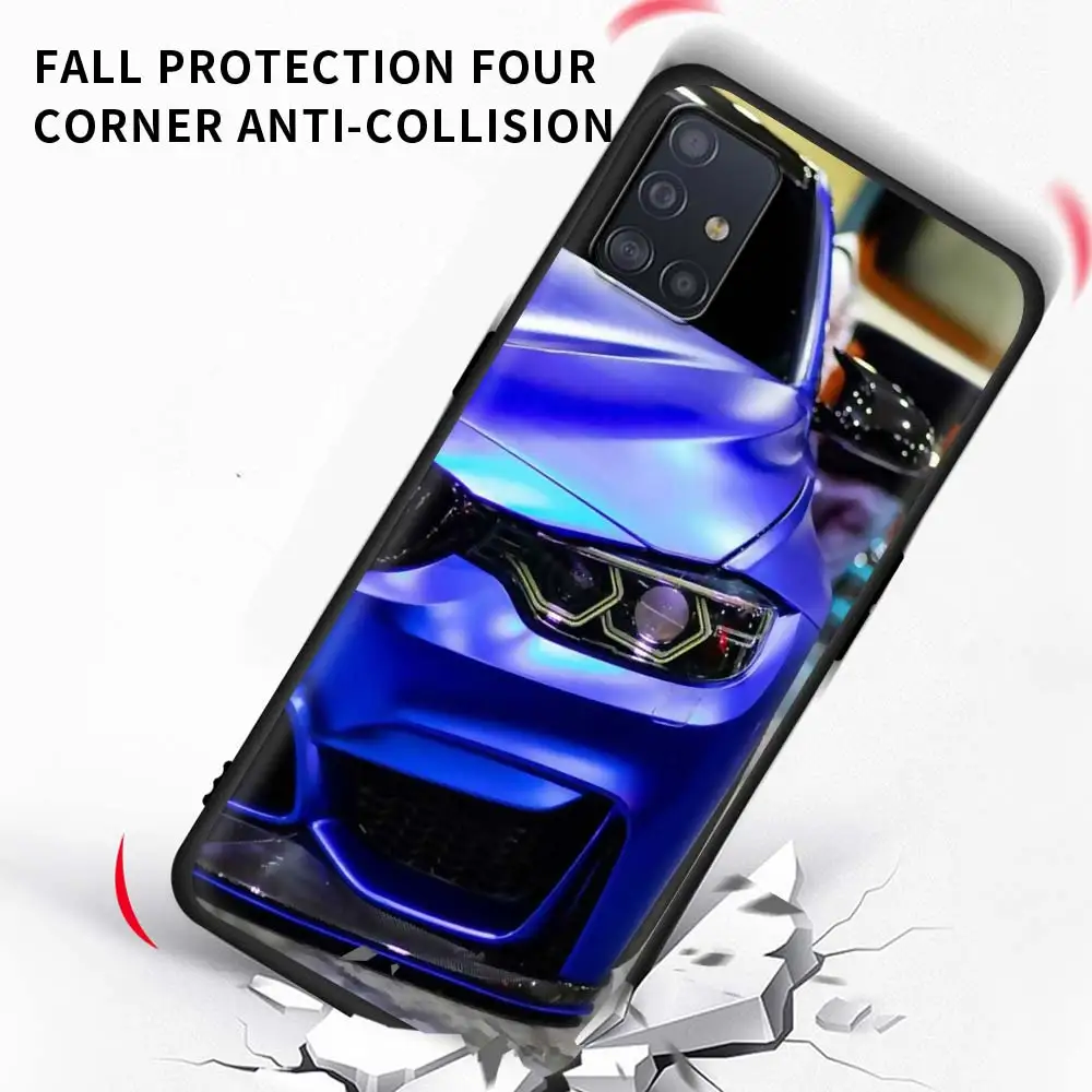 

Blue Red Sport Car Phone Case For Samsung Galaxy A51 A71 A21S M31 M31s M30s A31 A41 A11 A01 M51 Soft Matte Coque Back Cover