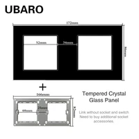 ubaro tempered glass panel with spray paint iron frame 86 146 172 258 344 43086mm multi size socket accessory diy installation