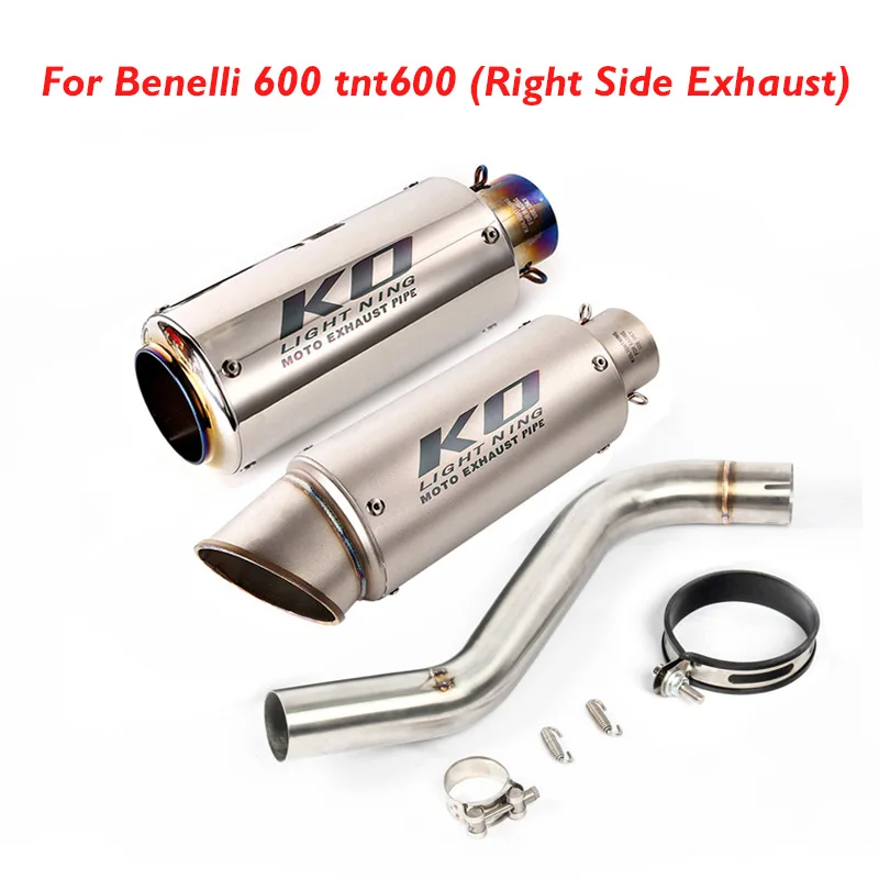 

Slip on 51mm Motorcycle Exhaust Pipe Silencer Escape Muffler Modified Connector Section Middle Pipe for Benelli 600 tnt600