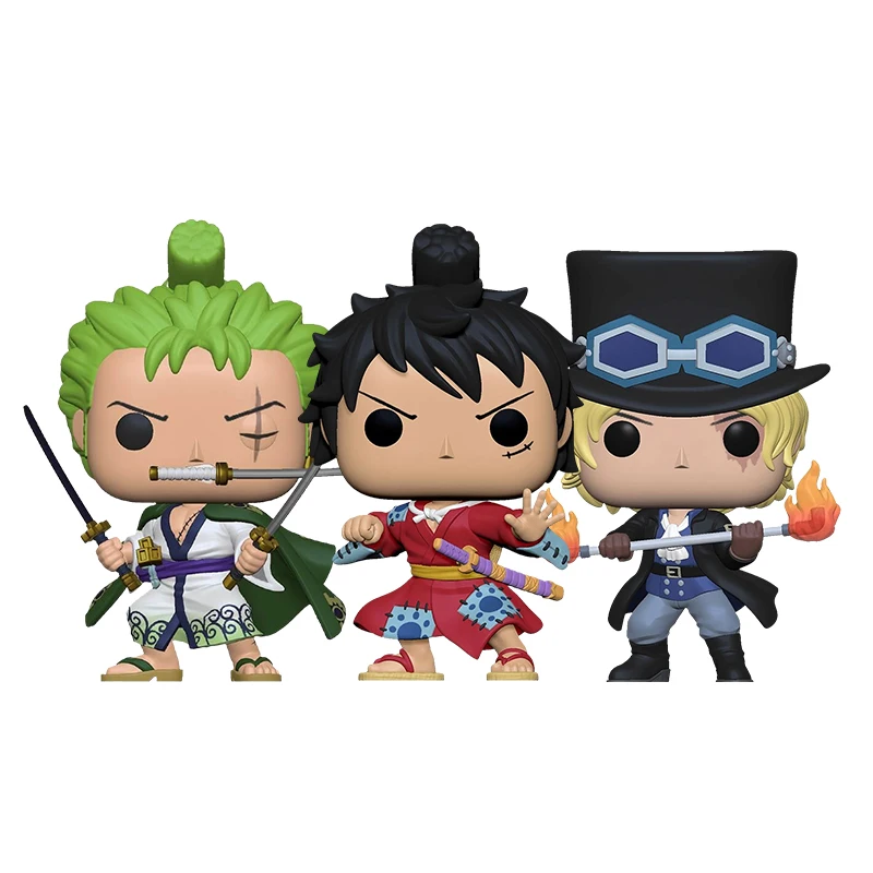 

10cm Anime Figure Luffy Zoro Sabo ONE PIECE Limited Edition With Box Action Figure Doll Collection Model Toy For Children