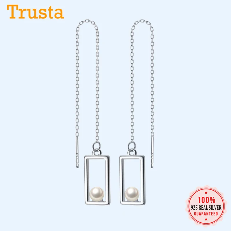 Женские сережки линии Trusta из подлинного стерлингового серебра 925 пробы с