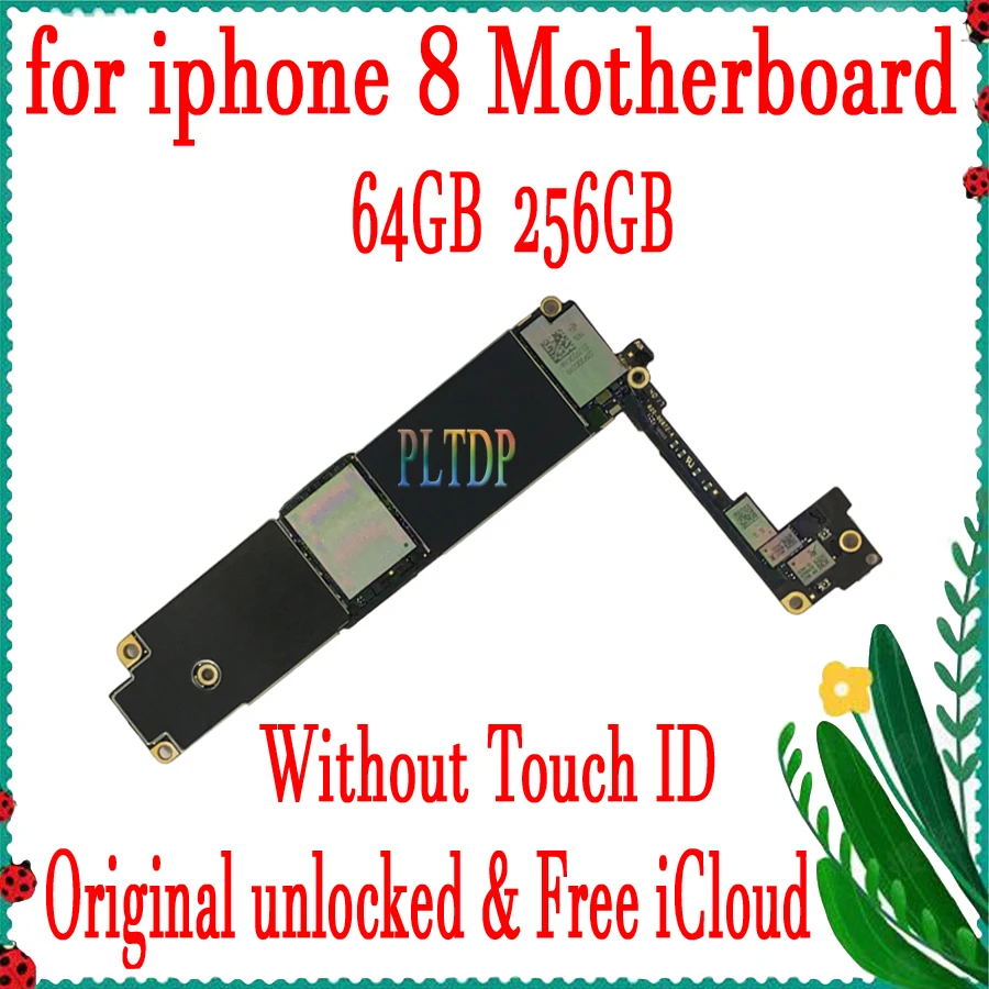 

Материнская плата для iPhone 8, 256 дюйма, 64 ГБ, 4,7 ГБ, без icloud, 100% оригинальная материнская плата с/без Touch ID, логическая плата, полные чипы, хороший ...