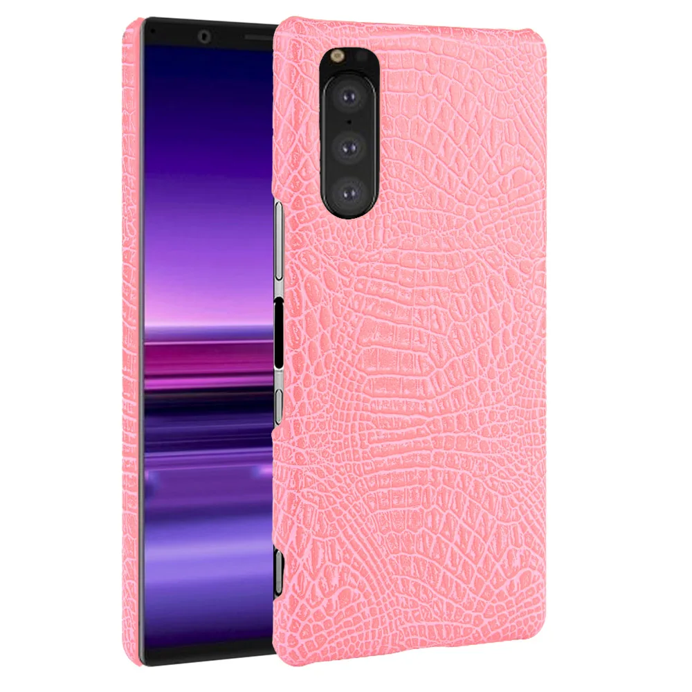 Из крокодиловой кожи с узором под змеиную кожу телефонные чехлы для sony Xperia 2 1 20 10
