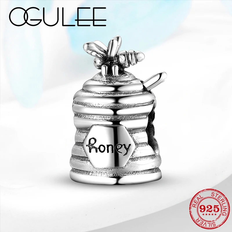 Аутентичные Серебряные шарики с шармами в виде пчелы Оригинальные европейские