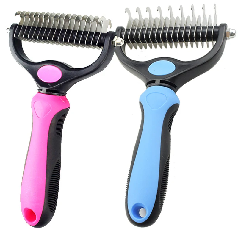 Расческа для удаления волос собак кошек детанглер меховая обрезка Dematting щетка