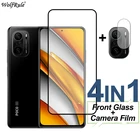 2 шт., Защитная пленка для экрана Xiaomi Poco M3 Glass X3 NFC F2 Pro Pocophone F1, закаленное стекло, Защитная пленка для объектива телефона Poco M3