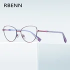 RBENN женские очки для чтения кошачий глаз женские металлические рамы Anti светильник компьютер ридер для женщин оптическая рамка + 1,50 1,75 2,0