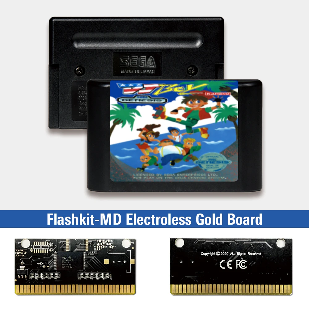 

Dj boy-этикетка США Flashkit MD Electroless Gold схема на основе печатной платы для игровой консоли Sega Genesis Megadrive