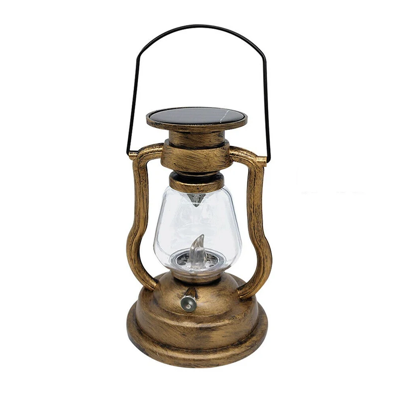 

Vintage Wind Lamp Candle Lantern Garden Hanging Lantern Decoration Garden LED Electronic Candle Light Cafe Bar Home Decor