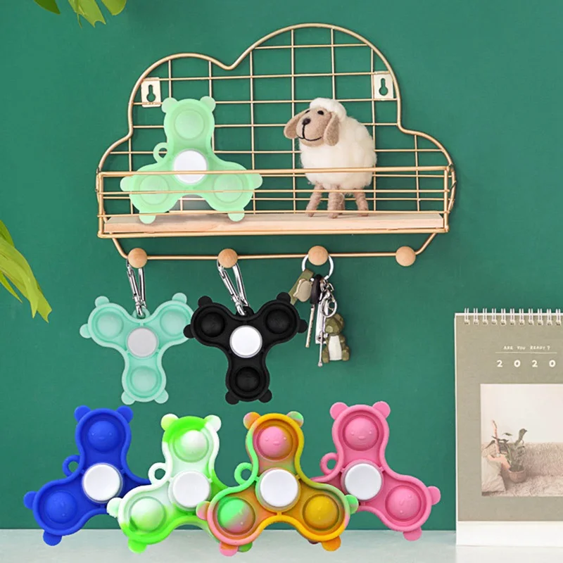 

1 PC New Simple Bubble Music Fingertip Spinner Press Finger Decompression Push Anti-Stress Fidget Toys For Children Adult Gift