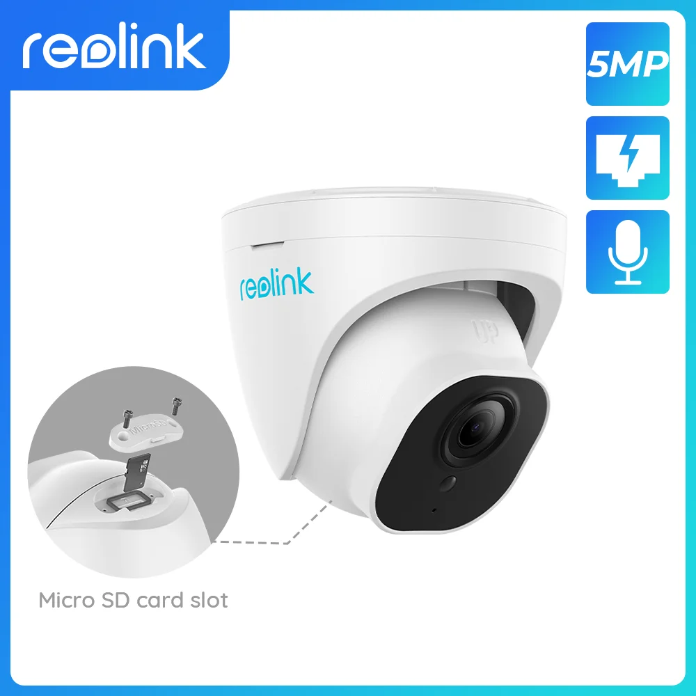 

Reolink PoE IP Camera 5MP Super HD Night Vision P2P Onvif Motion Detection Outdoor Dome Smart Home Video Surveillance RLC-520
