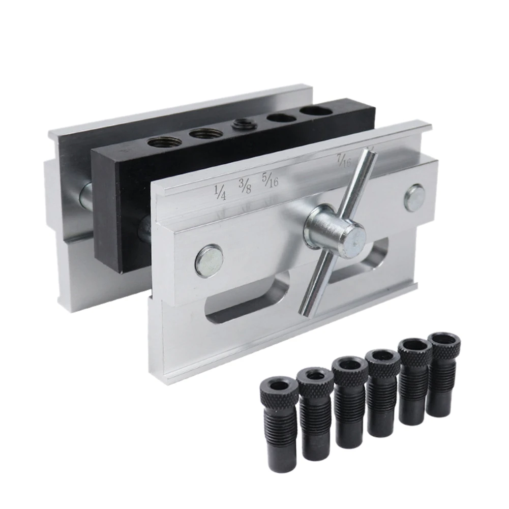 

Woodworking Puncher Locator Wood Doweling Jig Adjustable Drilling Guide Connecting Position Tools Hole Drill Punch Positioner