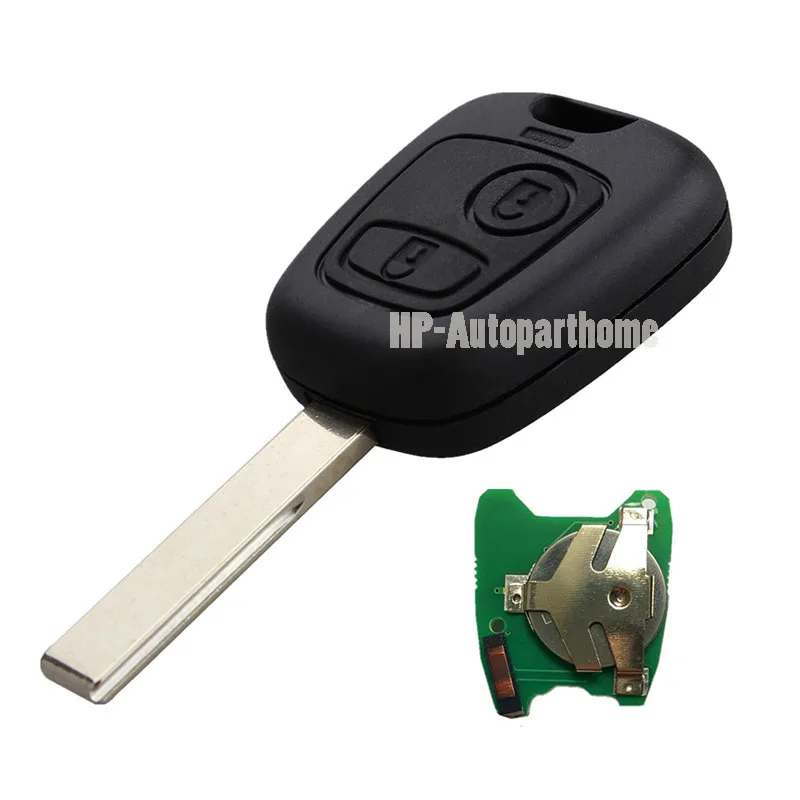 

2 кнопки 433 Мгц дистанционный Автомобильный ключ без ключа для Peugeot 307 Citroen C1 C3 Автомобильный ключ VA2 Blade с чипом PCF7961