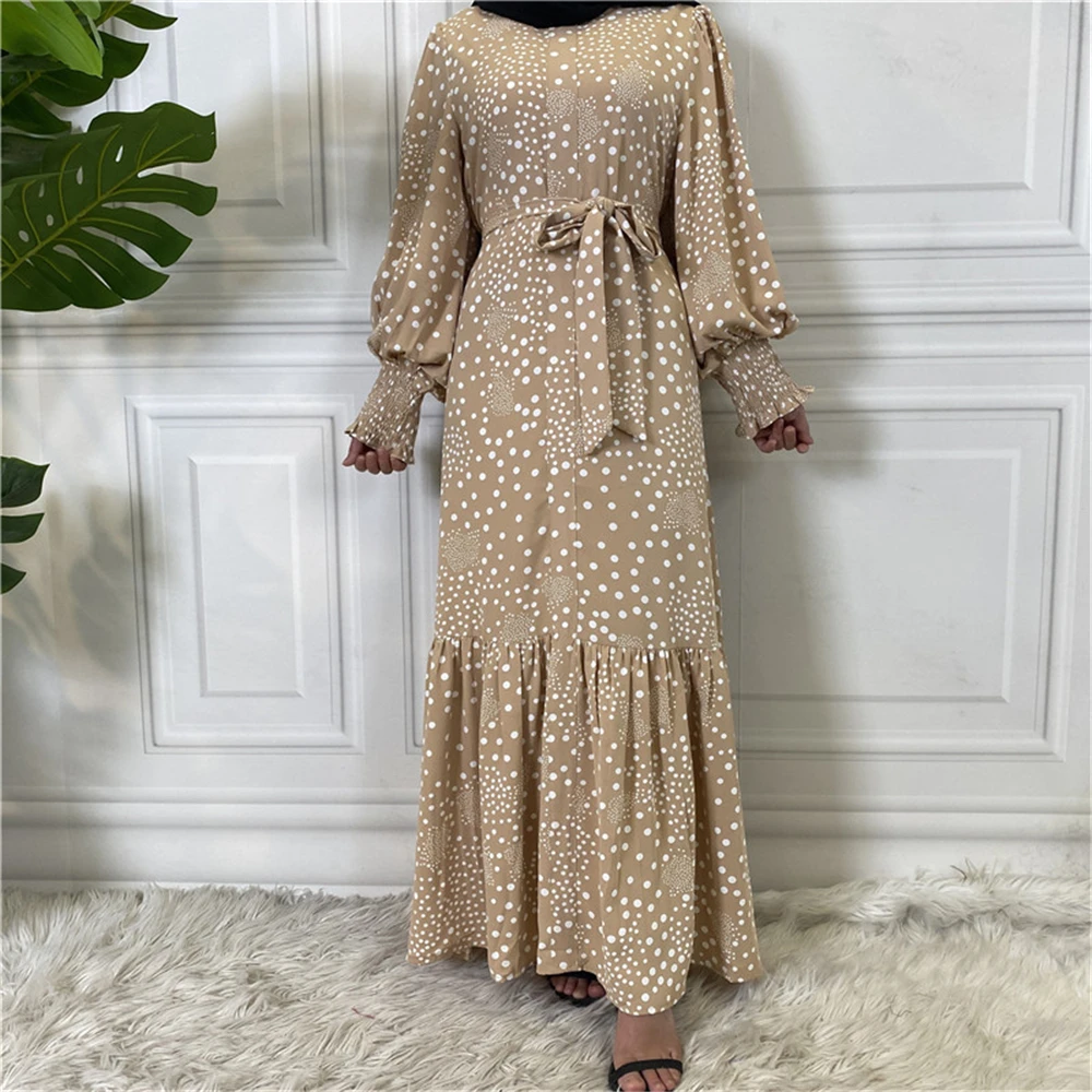Дубай abaya платья в горошек кафтан Abaya пакистанский Турция Ислам Арабский