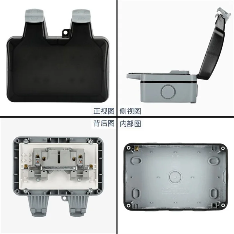 13 а 2 комплекта водонепроницаемая переключаемая розетка двойной IP66 наружный