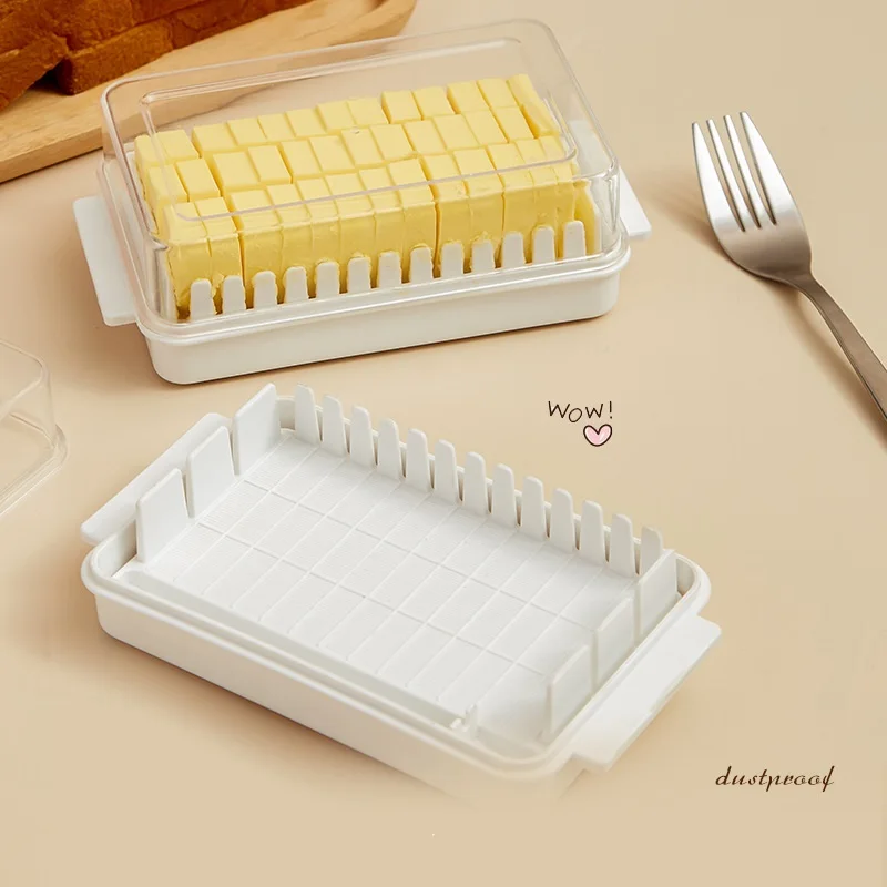 

Japanese Style With Lid Rectangular Cheese Cut Fresh-keeping Box Refrigerated Storage Butter Box