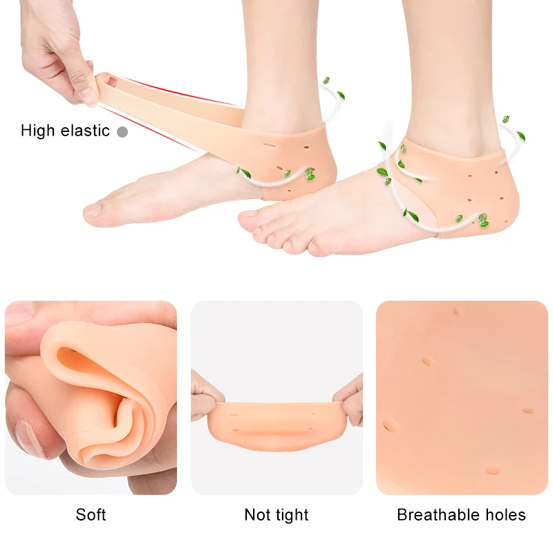 Elino силиконовый защитный гель для пятки увлажняющие с защитой от трещин носки