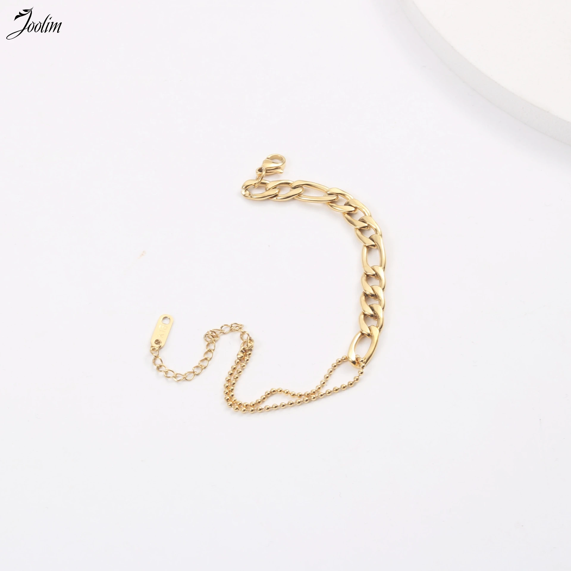 

Joolim High End PVD Plated Symple Chain Joint Bracelet Wholesale Drop Shipping Supplier
