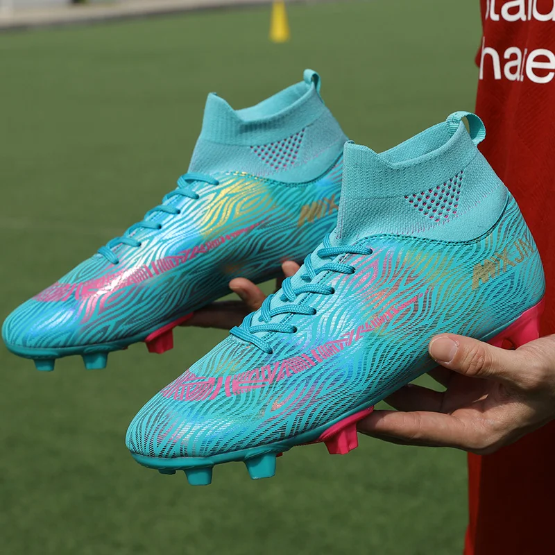 Harga FG / TF Dipaku Sepak Bola Sepatu Indoor Sepak Bola Futsal Sepatu Orangtua-anak Sepatu Olahraga Pria Tinggi Pergelangan Kaki Sepak Bola Ukuran Sepatu 35 -45