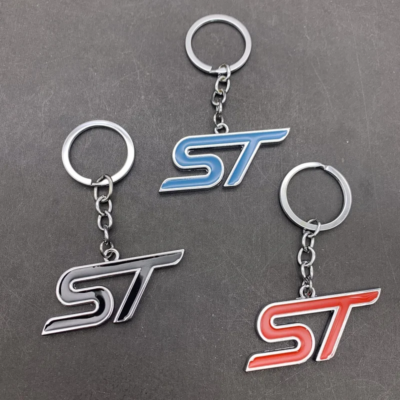 3D металлический автомобильный брелок для ключей с логотипом Ford логотип ST Fiesta