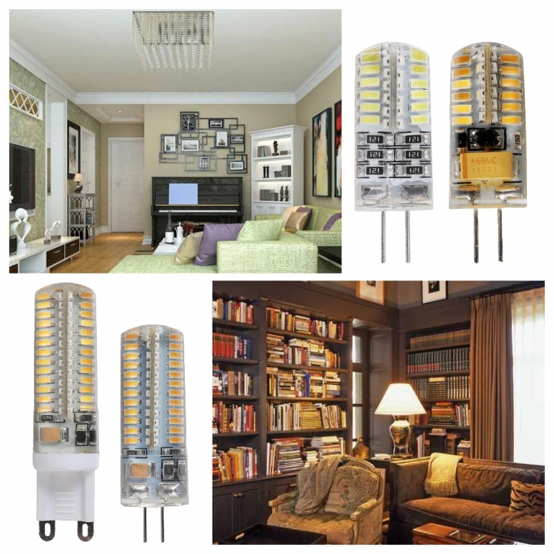 4 шт./лот G4 G9 LED 12 В 220 AC DC 1 Вт 2 3 5 6 Замена 40 60 галогеновая лампа освещение 360 луч