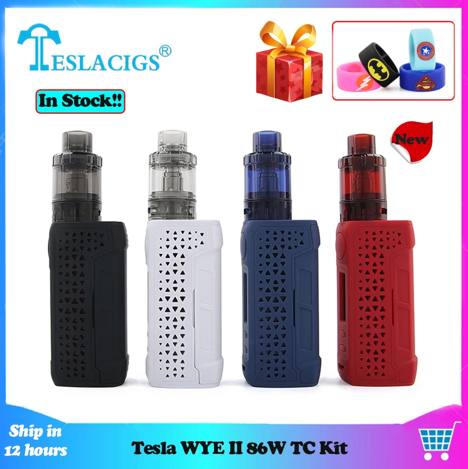 Набор для вейпа Tesla WYE II 86W TC с баком 4 мл цитрина 24 аккумулятор 18650 боксмод Telsa vs Punk