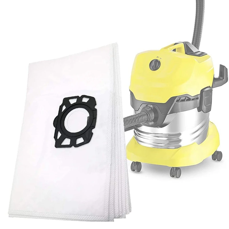 

12PCS Cleaner Bags for Karcher Vacuum Cleaner MV4 MV5 MV6 WD4 WD5 WD6 with Small Brush for Wet and Dry Vacuum Cleaners