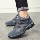 Мужские ботинки на меху, теплые зимние ботинки, Мужская зимняя Рабочая обувь унисекс, уличные водонепроницаемые ботильоны, обувь 36-46, 2019