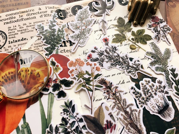 21 шт. 2019 винтажная трава листья цветок Искусственная елка альбом для