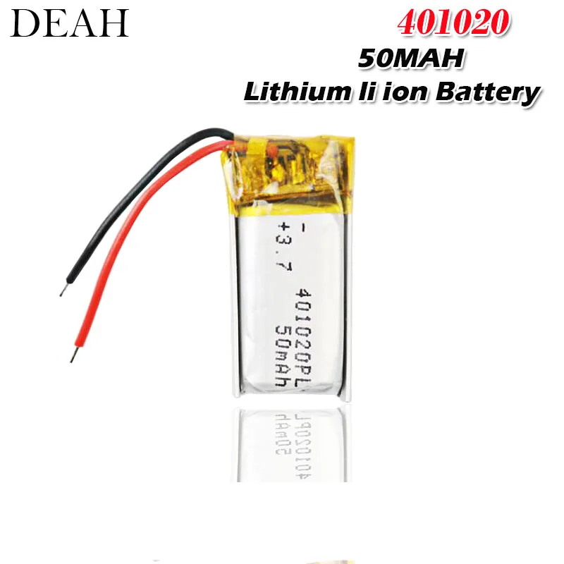 3,7 v 50mah 401020 литий-полимерный аккумулятор для игрушечных автомобилей Bluetooth динамик Bluetooth гарнитура цифровые продукты
