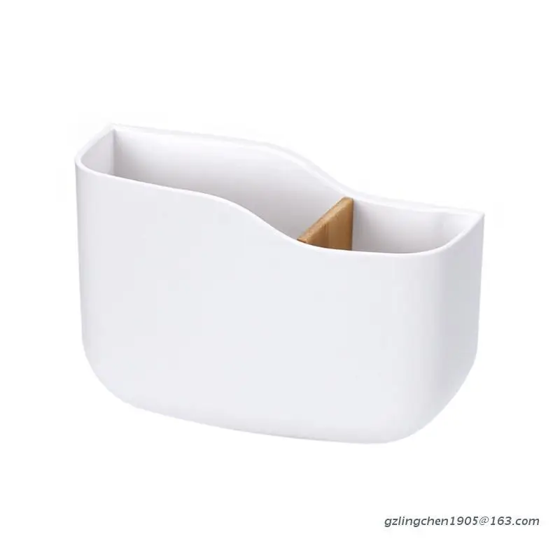 

Wall Mounted Adhesive Remote Control Holder Player Controller Caddy Remote Organizer Box Hollow Slot Tray Home Office Desk