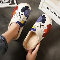 cartoon mens slippers winter indoor warm causal shoes men plush male slippers outdoor walking mans anime designer shoes 2021