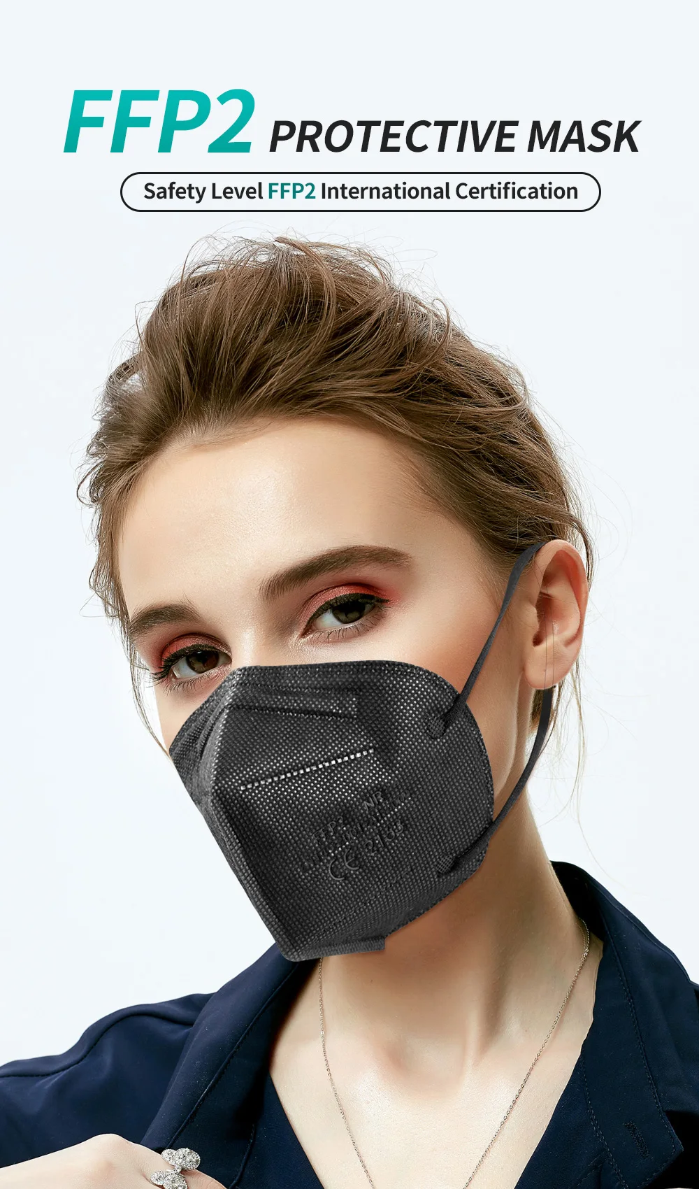 

10PCS NEW Black Face Mask FFP2 Protective Mouth Caps,ffp2mask, masks ffp2kn95,Mascarillas Colores,fp2 masks,FFP2reusable Masks