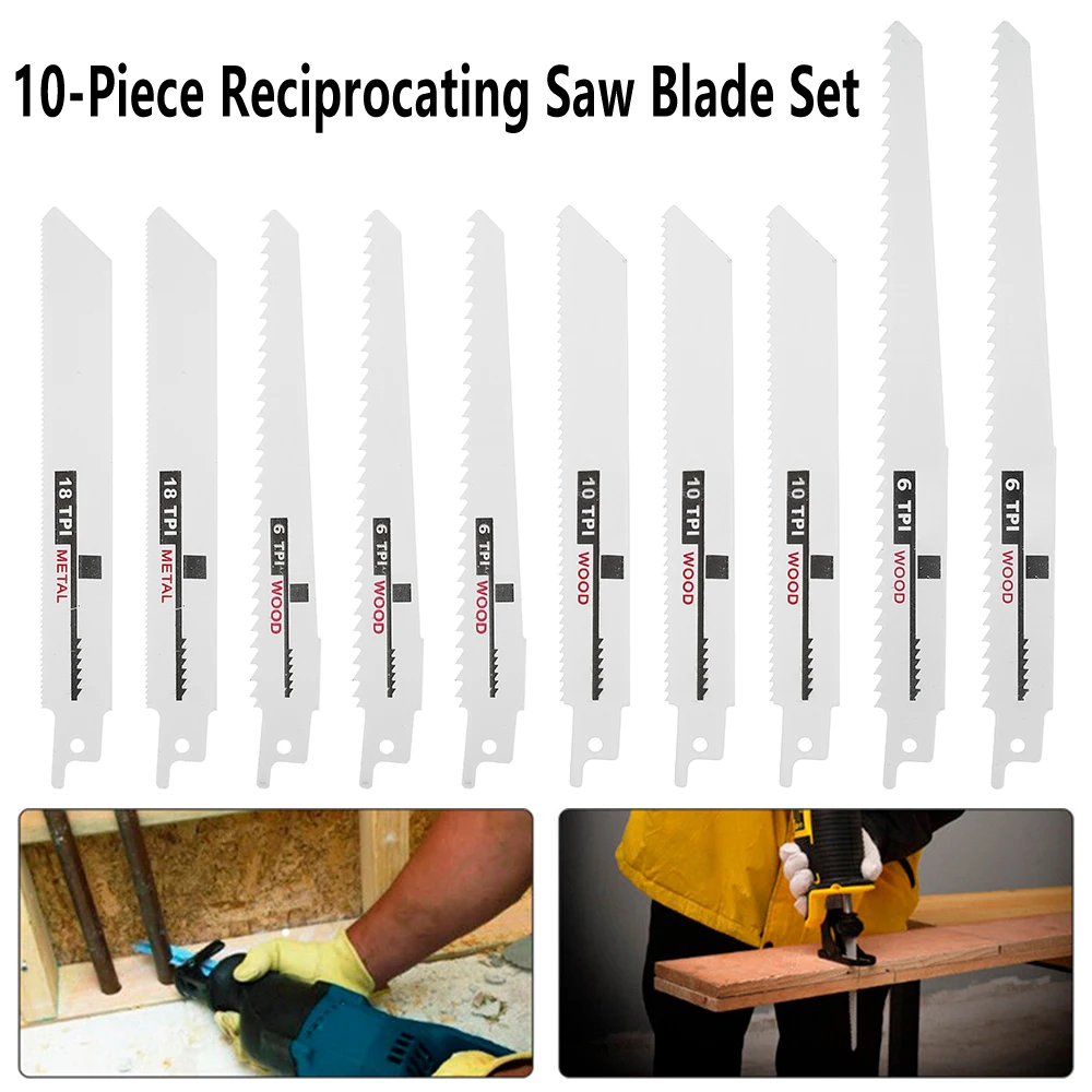 

10 шт., лезвия для сабельной пилы