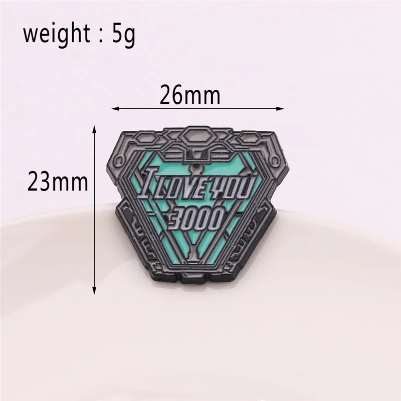 Брошь с символикой Мстителей для мужчин wo Broche Железный человек Tony Stark I Love You 3000 Times значок Эмаль Булавка винтажная Защитная булавка