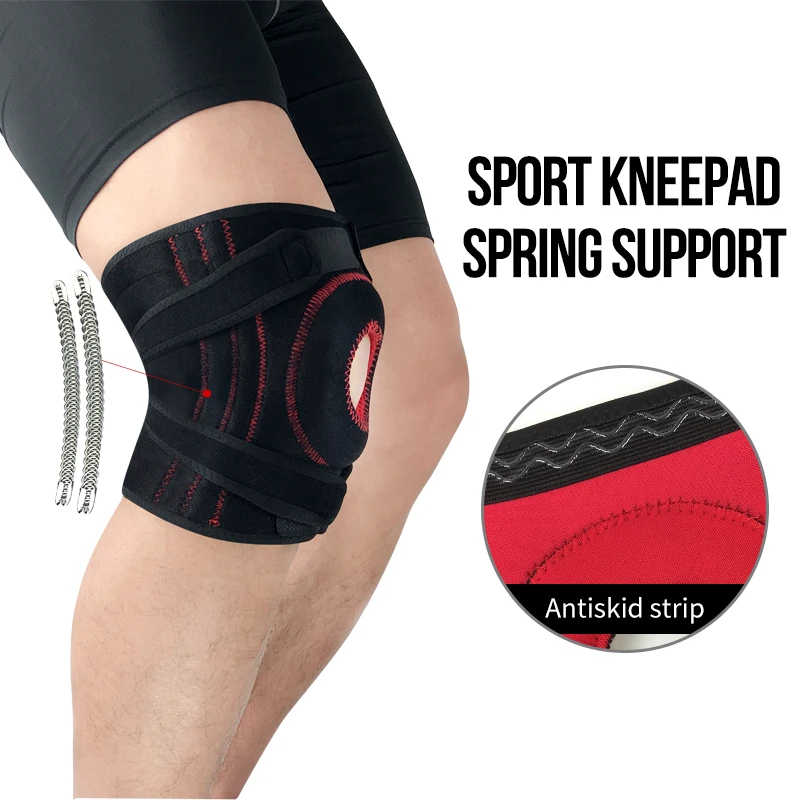 

1 пара унисекс, унисекс, защита колена с пружиной, подходит для бега, езды на велосипеде, альпинизма, фитнеса и других видов спорта